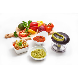 Tefal - Hachoir 5 Secondes Maxi Kit 900 ml - Émulsionne et pile la glace | Coupe légumes manuel à technologie brevetée - Hache -