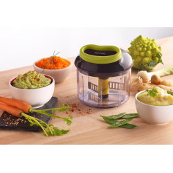 Tefal - Hachoir 5 Secondes Maxi Kit 900 ml - Émulsionne et pile la glace | Coupe légumes manuel à technologie brevetée - Hache -