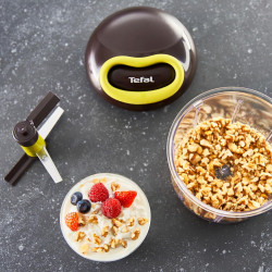 Tefal - Hachoir 5 Secondes Maxi Kit 900 ml - Émulsionne et pile la glace | Coupe légumes manuel à technologie brevetée - Hache -