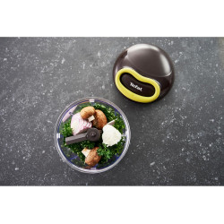 Tefal - Hachoir 5 Secondes Maxi Kit 900 ml - Émulsionne et pile la glace | Coupe légumes manuel à technologie brevetée - Hache -