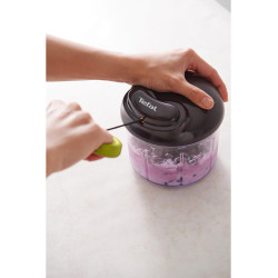 Tefal - Hachoir 5 Secondes Maxi Kit 900 ml - Émulsionne et pile la glace | Coupe légumes manuel à technologie brevetée - Hache -