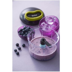 Tefal - Hachoir manuel 5 Seconds Engineering - Lame Glace Pilée - Noir | Coupe légumes multifonction breveté - Hache oignons et 