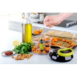 Tefal - Hachoir manuel 5 secondes 900 ml avec lames en acier inoxydable | Mixer - Hacher et préparer des purées onctueuses - Sys