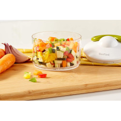 Tefal - Hachoir manuel 5 secondes 500 ml - Système breveté | Système breveté pour hacher rapidement vos aliments en cuisine - La