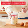Tefal - Crêpes Express Batteur manuel 900 ml - Gaufres et pancakes | Batteur manuel breveté pour crêpes - Gaufres et pancakes - 
