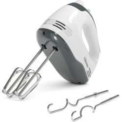 Tristar Batteur, 5 Vitesses Réglables, 200W, Design Ergonomique, Fouets et Crochets Inox, Pièces Compatibles Lave-Vaisselle, San