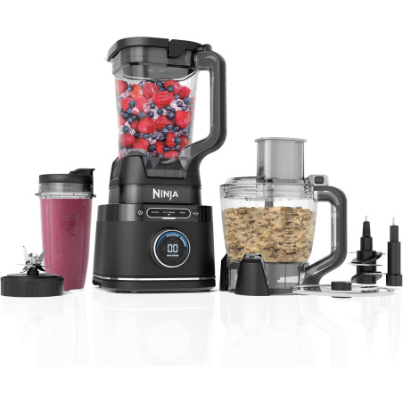 Ninja Detect Power Blender Processor Pro 3-en-1, mixeur 1200W TB401EU | bol à mélanger, lame malaxeur, gobelet individuel, récip