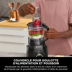 Ninja Detect Power Blender Processor Pro 3-en-1, mixeur 1200W TB401EU | bol à mélanger, lame malaxeur, gobelet individuel, récip