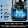 Ninja Detect Power Blender Pro 1200W, récipient 2L, noir TB201EU | (1900ml de capacité maximale de liquide), mixeur puissant pou