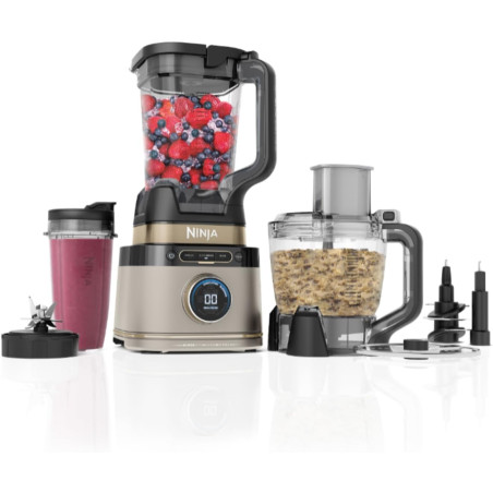 Ninja Detect Power Blender Processor Pro 3-en-1, mixeur 1200W TB401EUSTGD | bol à mélanger, lame malaxeur, 3 gobelets individuel