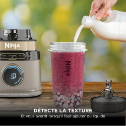 Ninja Detect Power Blender Processor Pro 3-en-1, mixeur 1200W TB401EUSTGD | bol à mélanger, lame malaxeur, 3 gobelets individuel