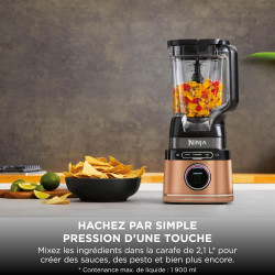 Ninja Detect Power Blender Pro & Single Serve 2-en-1, mixeur 1200W avec récipient 2L, 1 gobelets individuel, mixeur pour smoothi