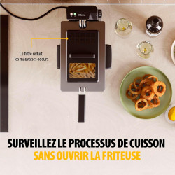 Tristar Friteuse à huile, 3L, Zone Froide, Thermostat réglable 190°C, Pièces lavables, Fenêtre, Rangement pour câble, Protection