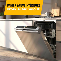 Tristar Friteuse à huile, 3L, Zone Froide, Thermostat réglable 190°C, Pièces lavables, Fenêtre, Rangement pour câble, Protection