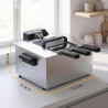 Tristar Friteuse en Acier Inoxydable, Capacité 5 L, 3000 W, Thermostat Réglable, Panier Amovible, Usage Semi Professionnel, FR-9