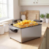 Tristar Friteuse en Acier Inoxydable, Capacité 5 L, 3000 W, Thermostat Réglable, Panier Amovible, Usage Semi Professionnel, FR-9