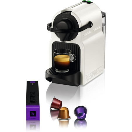 Nespresso Krups Inissia Blanc - Machine à café Compacte & Kit de bienvenue | Cafetière capsule capable de préparer Espresso et L