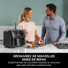 Ninja Foodi Dual Zone Air Fryer numérique, 2 tiroirs, 7,6L, 4-en-1 AF200EU | sans huile, Friture à air, Max Crisp, Rôtissage, Ré
