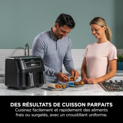 Ninja Foodi Dual Zone Air Fryer numérique, 2 tiroirs, 7,6L, 4-en-1 AF200EU | sans huile, Friture à air, Max Crisp, Rôtissage, Ré