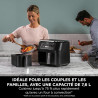 Ninja Foodi Dual Zone Air Fryer numérique, 2 tiroirs, 7,6L, 4-en-1 AF200EU | sans huile, Friture à air, Max Crisp, Rôtissage, Ré