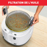 Tefal - Filtra One - Friteuse classique - 2,1L - Blanc | Friteuse électrique avec huile - Système de filtration breveté pour éli