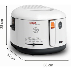 Tefal - Filtra One - Friteuse classique - 2,1L - Blanc | Friteuse électrique avec huile - Système de filtration breveté pour éli