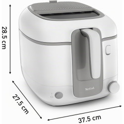 Tefal - Super Uno Access - Friteuse classique - 2,2L - Blanc | Friteuse électrique avec huile pour 6 personnes - Cuve antiadhési