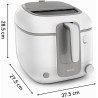 Tefal - Super Uno Access - Friteuse classique - 2,2L - Blanc | Friteuse électrique avec huile pour 6 personnes - Cuve antiadhési