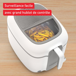 Tefal - Super Uno Access - Friteuse classique - 2,2L - Blanc | Friteuse électrique avec huile pour 6 personnes - Cuve antiadhési