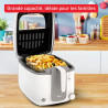 Tefal - Super Uno Access - Friteuse classique - 2,2L - Blanc | Friteuse électrique avec huile pour 6 personnes - Cuve antiadhési