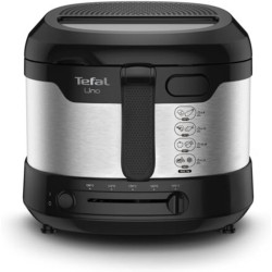Tefal - Friteuse Uno M Capacité pour - 1 kg - 4 personnes - Inox | Friteuse électrique avec huile pour 4 personnes - Thermostat 