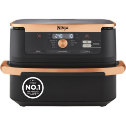 Ninja Foodi FlexDrawer Air Fryer 2 Compartiments, 10,4L, 7 en 1 AF500EUCP | Séparateur Amovible Grande Capacité de 10.4L, Air Fr