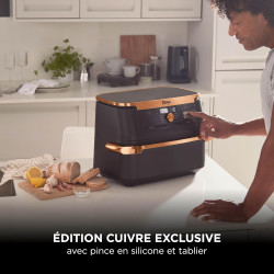 Ninja Foodi FlexDrawer Air Fryer 2 Compartiments, 10,4L, 7 en 1 AF500EUCP | Séparateur Amovible Grande Capacité de 10.4L, Air Fr