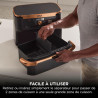 Ninja Foodi FlexDrawer Air Fryer 2 Compartiments, 10,4L, 7 en 1 AF500EUCP | Séparateur Amovible Grande Capacité de 10.4L, Air Fr