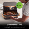 Ninja Foodi FlexDrawer Air Fryer 2 Compartiments, 10,4L, 7 en 1 AF500EUCP | Séparateur Amovible Grande Capacité de 10.4L, Air Fr