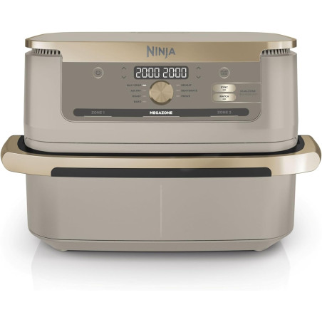 Ninja Foodi FlexDrawer Air Fryer 2 Compartiments, 10,4L, 7 en 1 AF500EUSD | Séparateur Amovible Grande Capacité de 10.4L, Air Fr