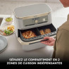 Ninja Foodi FlexDrawer Air Fryer 2 Compartiments, 10,4L, 7 en 1 AF500EUSD | Séparateur Amovible Grande Capacité de 10.4L, Air Fr