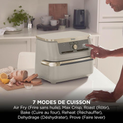 Ninja Foodi FlexDrawer Air Fryer 2 Compartiments, 10,4L, 7 en 1 AF500EUSD | Séparateur Amovible Grande Capacité de 10.4L, Air Fr