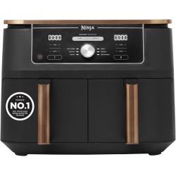 Ninja Foodi MAX Dual Zone Air Fryer, 2 Tiroirs, 9,5L, 6-en-1 AF400EUCP | Sans Huile, Air Fry, Max Crisp, Rôtir, Cuire, Paniers A