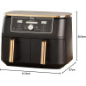 Ninja Foodi MAX Dual Zone Air Fryer, 2 Tiroirs, 9,5L, 6-en-1 AF400EUCP | Sans Huile, Air Fry, Max Crisp, Rôtir, Cuire, Paniers A
