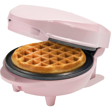 Bestron Mini gaufrier pour gaufres classiques, Machine à petit gaufres avec revêtement anti-adhésif, pour les anniversaires d'en