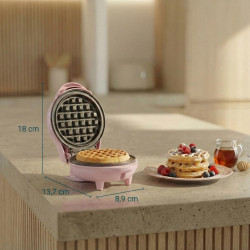 Bestron Mini gaufrier pour gaufres classiques, Machine à petit gaufres avec revêtement anti-adhésif, pour les anniversaires d'en