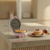 Bestron Mini gaufrier pour gaufres classiques, Machine à petit gaufres avec revêtement anti-adhésif, pour les anniversaires d'en