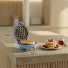 Bestron Mini gaufrier pour gaufres classiques, Petit gaufrier avec revêtement anti-adhésif, pour les anniversaires d'enfants, le