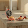 Bestron mini gaufrier pour gaufres classiques, petit gaufrier avec revêtement anti-adhésif, pour les anniversaires d'enfants, le