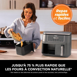 Ninja Air Fryer Dual Zone numérique, Friteuse à air 7,6L DZ300EU | 2 compartiments, 6-en-1, Friteuse sans huile, Croustillant ma