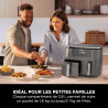 Ninja Air Fryer Dual Zone numérique, Friteuse à air 7,6L DZ300EU | 2 compartiments, 6-en-1, Friteuse sans huile, Croustillant ma