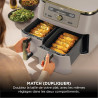 Ninja Air Fryer Dual Zone MAX numérique, Friteuse à air chaud DZ400EUSTGD | 6 en 1, grande capacité, 9,5 L, Sans huile, Air Fry,