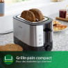 Philips Grille-pain - 2 Fentes, 7 Réglages, Réchauffe-Viennoiseries, Décongélation, Surélévation, Arrêt Automatique, Noir (HD263