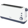 Tefal - Grille-pain compact 1 fente extra-large - 850w - Blanc | Grille-pain capable de griller toasts et baguettes - 7 niveaux 